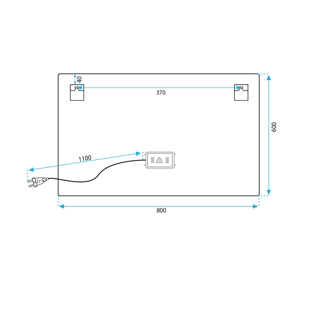 LED Badspiegel 80 × 60 cm – Touch-Sensor & Dimmbar & 3 Lichtfarben