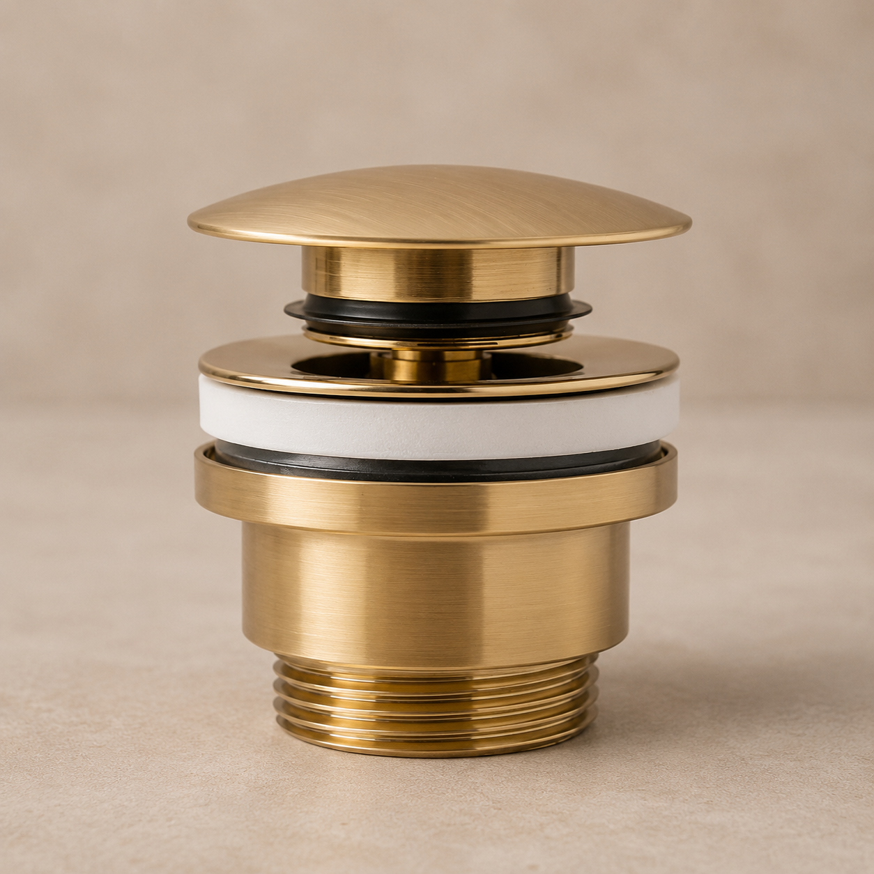 Universal Click-Clack Ablaufventil – Gebürstetes Gold