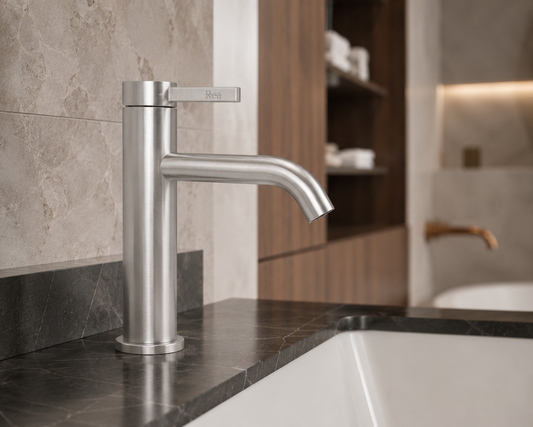 Rivo Basin Tap - Brushed Stainless Steel