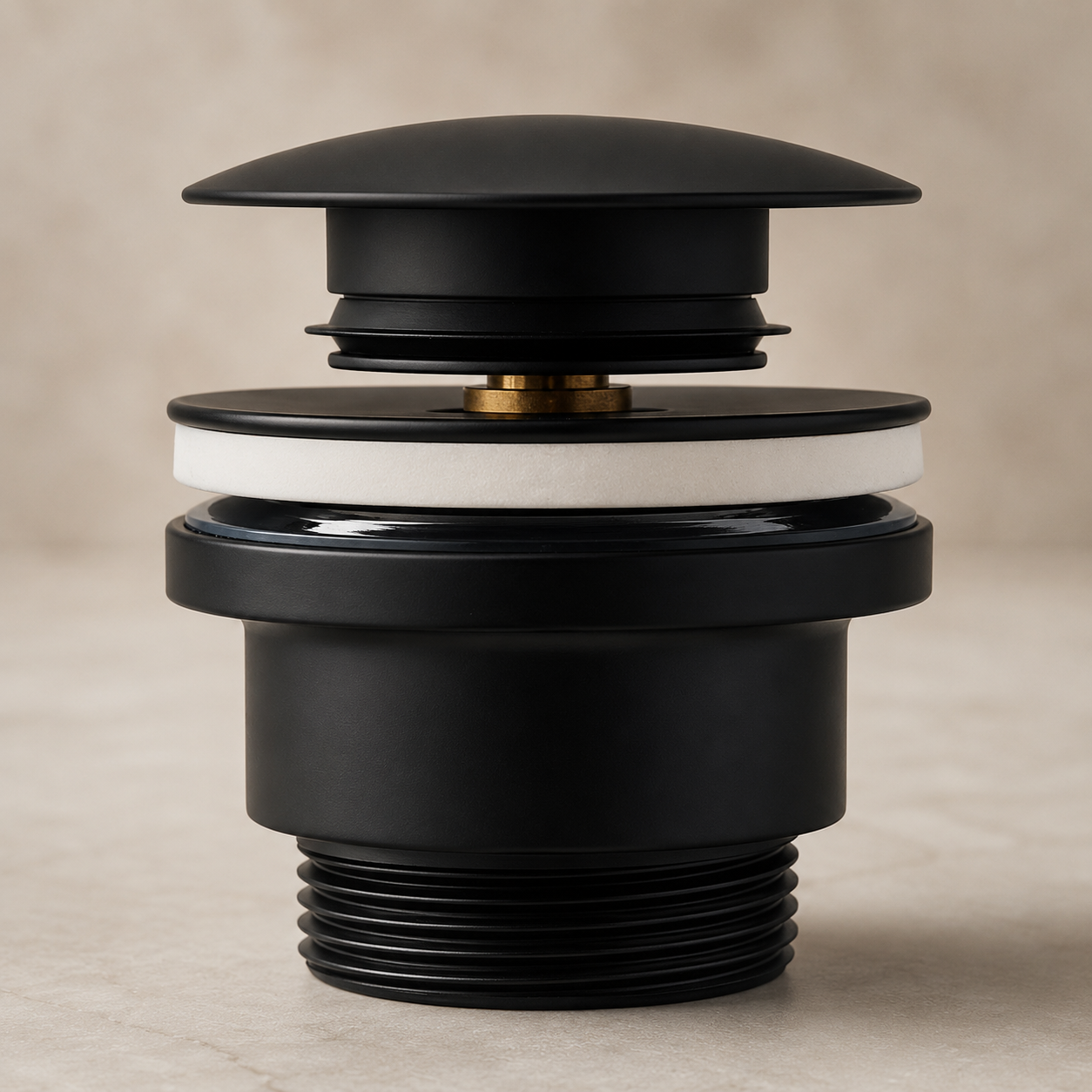Universal Click-Clack Ablaufventil – Matt Schwarz