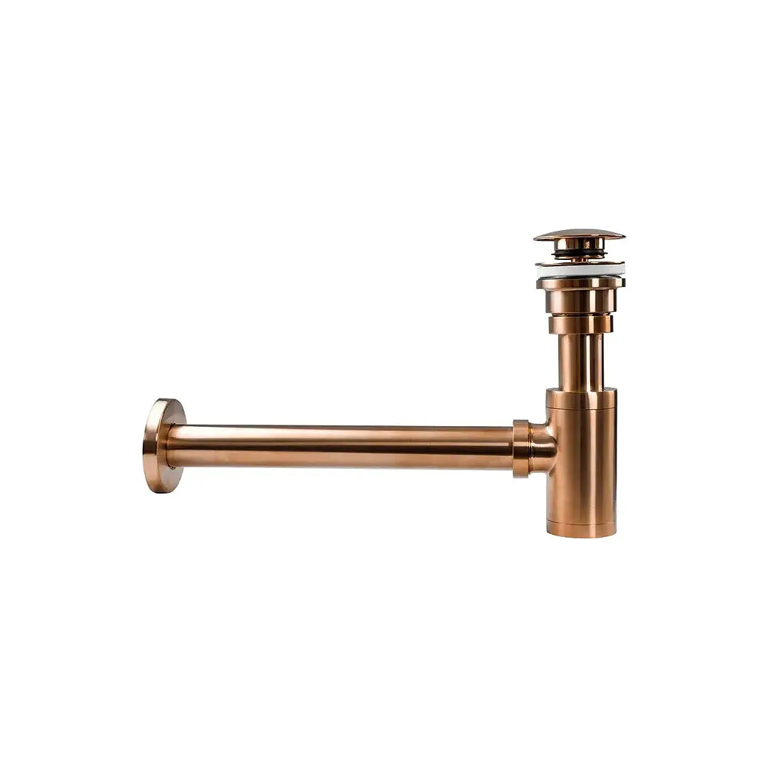 Waschtischsiphon mit Click-Clack – Gebürstetes Kupfer