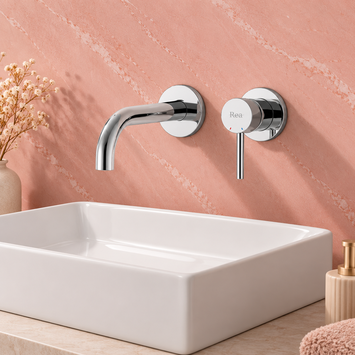 Unterputz-Waschtischarmatur REA Lungo – Chrom mit BOX-System