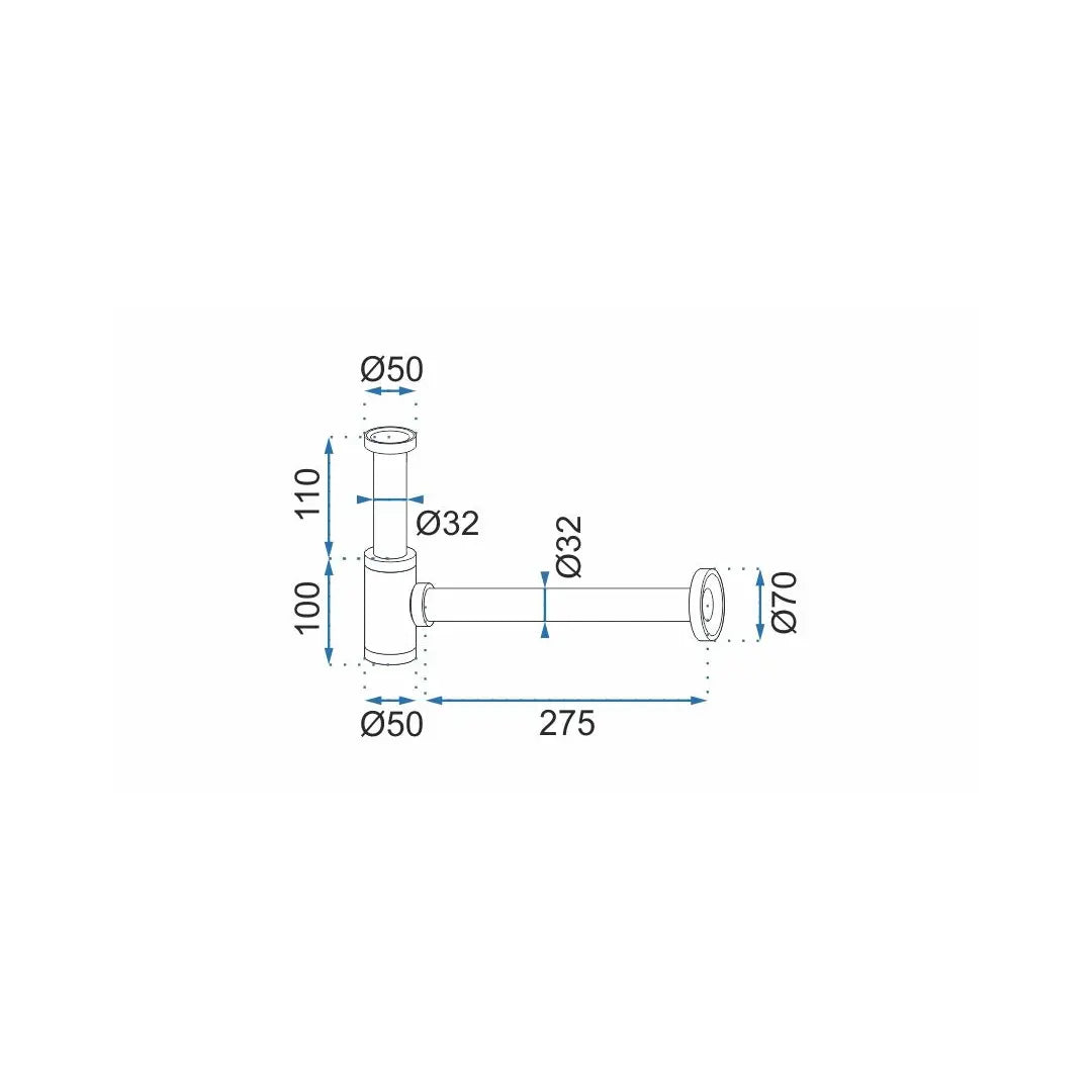 Waschtischsiphon mit Click-Clack – Gebürstetes Gold