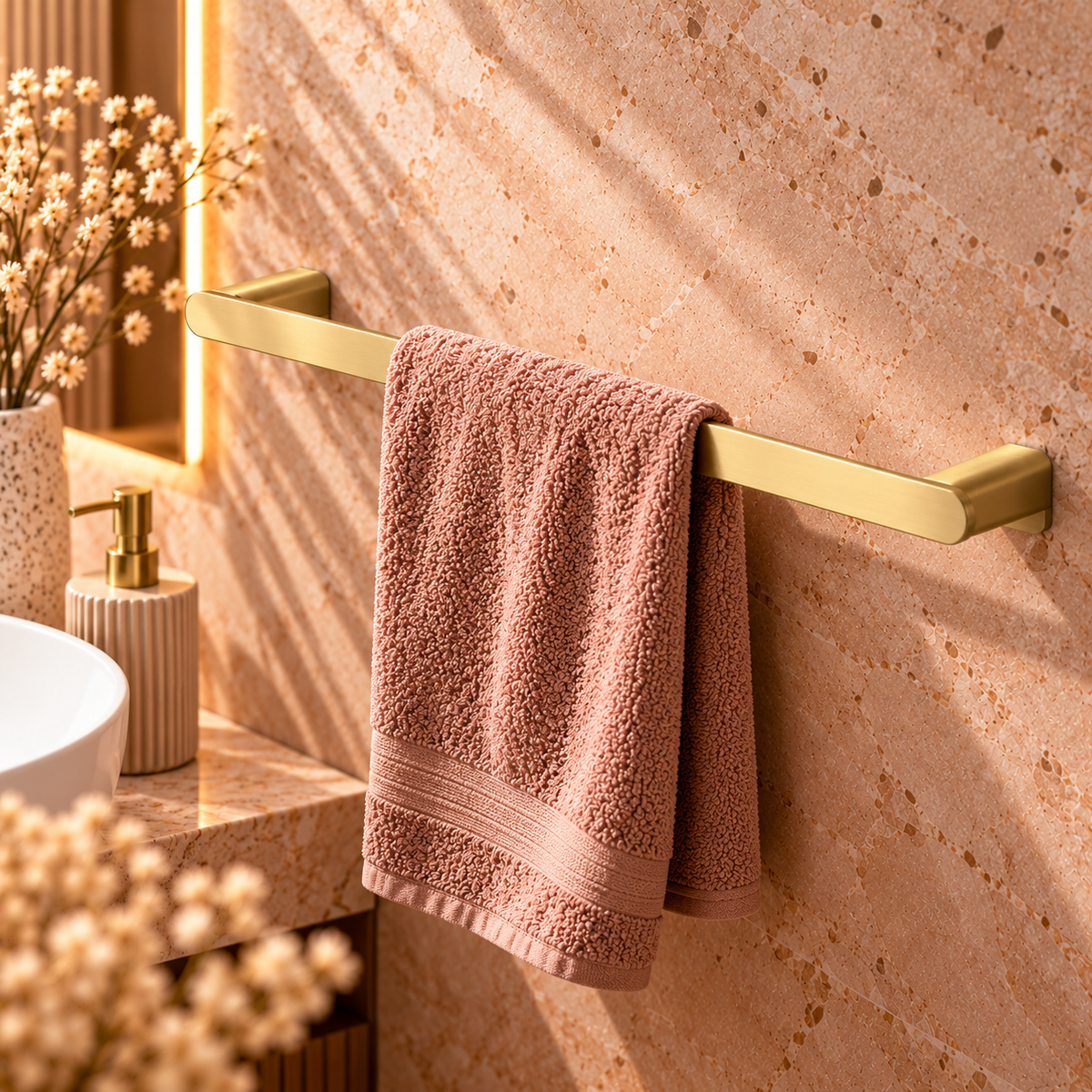 Badaccessoires REA MATI -Set 4-teilig – Gold gebürstet